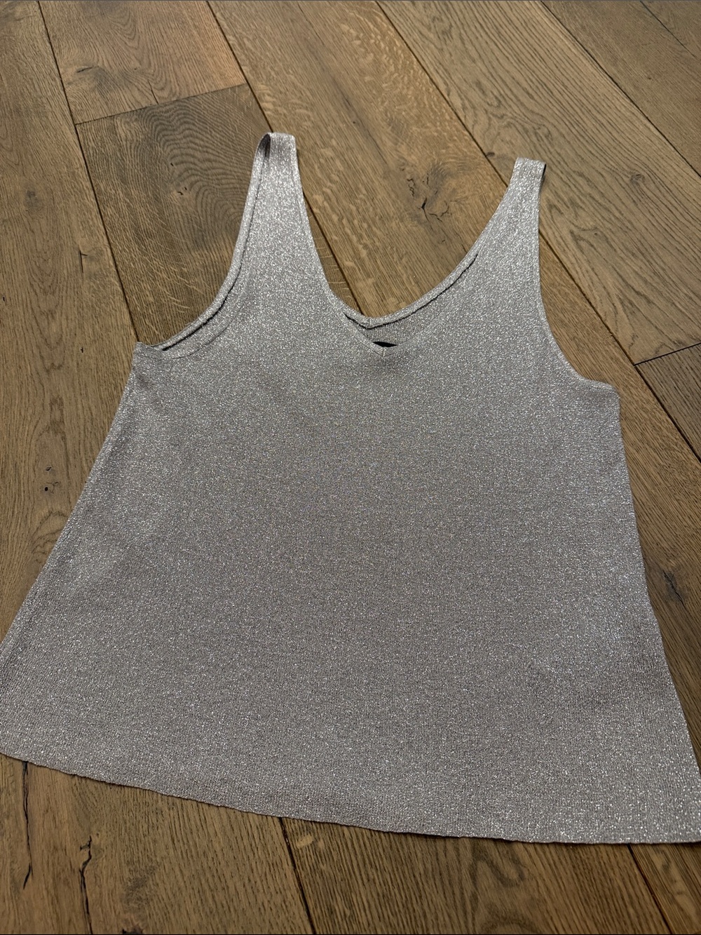 Zadig & Voltaire Deluxe Metallic V Neck Tank